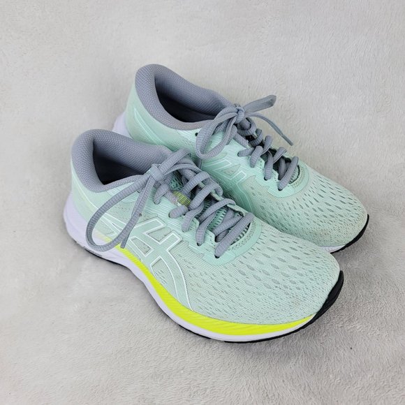 Asics Shoes - Asics Womens Gel -Excite 7 Mint Tint White Mesh Lace Up Low Top Sneakers Size 5